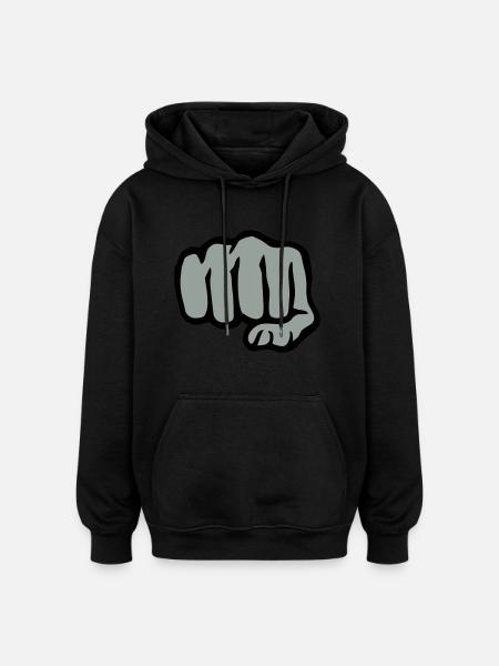 Fist - Oversized Unisex Hoodie - black