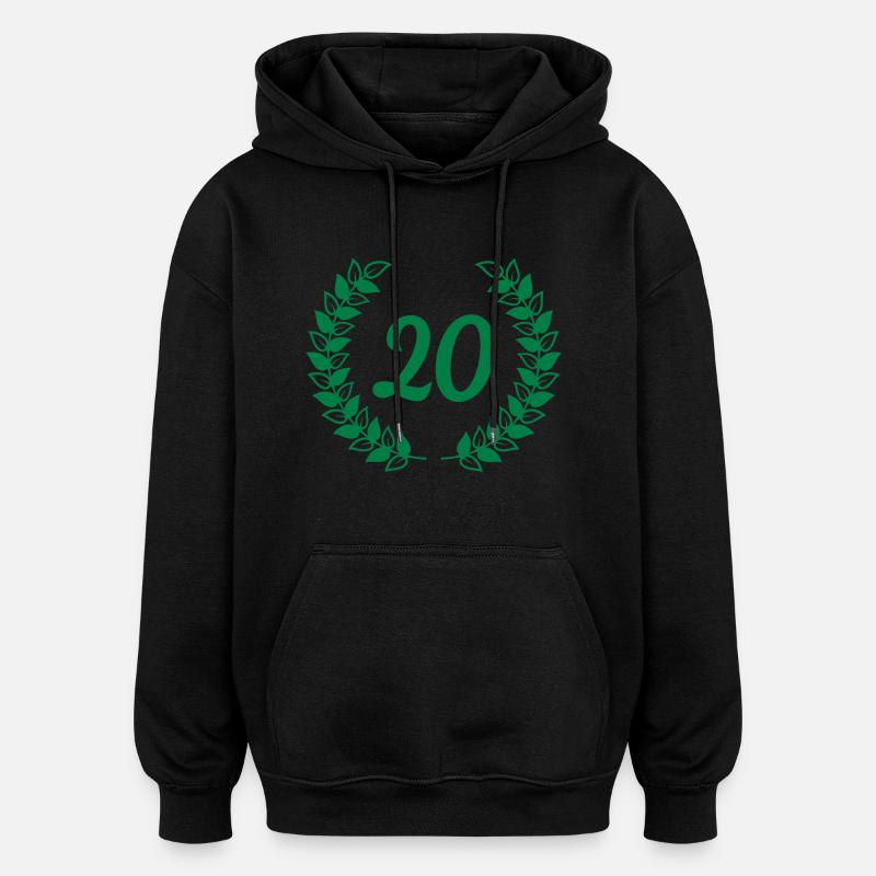 birthday anniversaire 20 vingt - Sweat à capuche oversize unisexe - noir