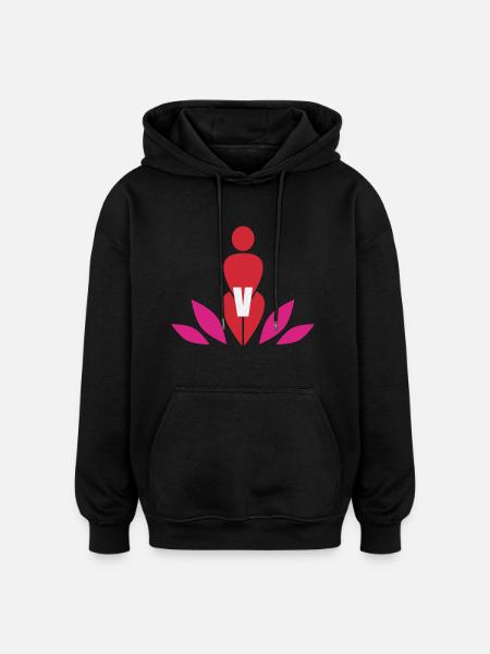 obr Blume - Oversized Unisex Hoodie - Schwarz