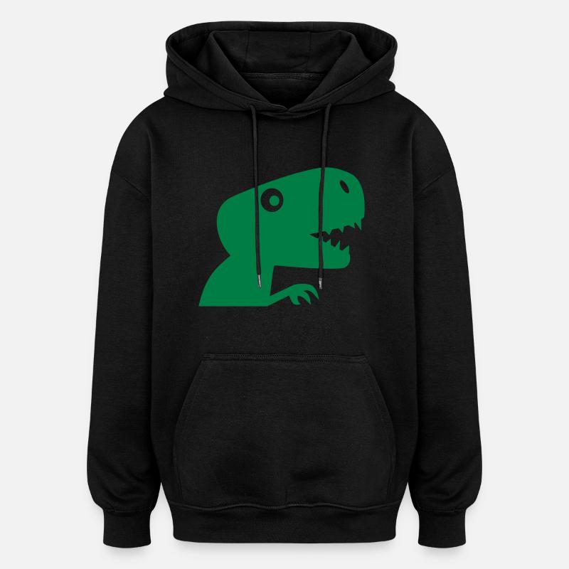 T-Rex - Sweat à capuche oversize unisexe - noir