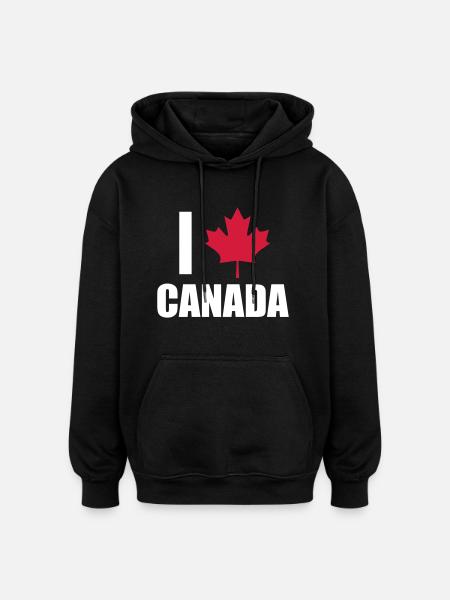 canada - Oversized Unisex Hoodie - black