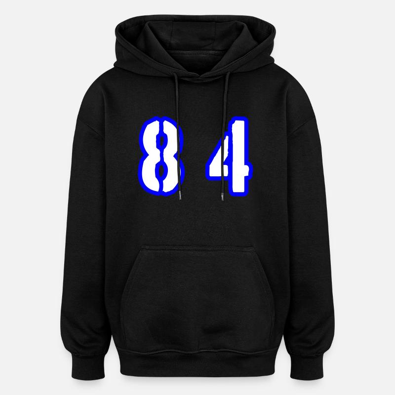 84 Symbole numérique - Sweat à capuche oversize unisexe - noir