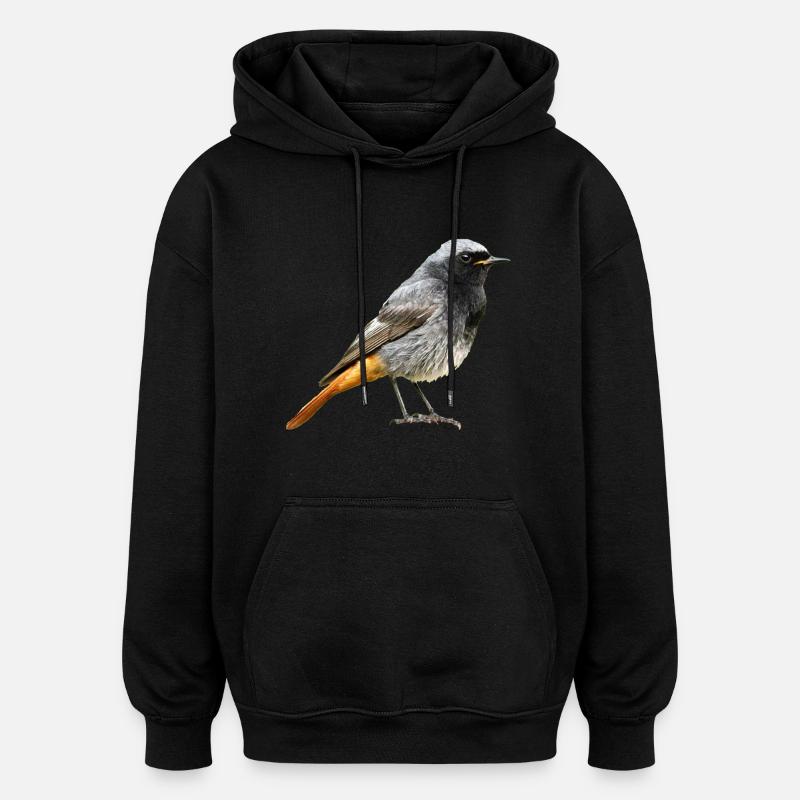 Redtail Robin - Oversized Unisex Hoodie - black