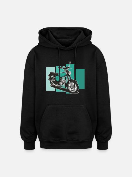 S51 (turquoise) // Illustration - Oversized Unisex Hoodie - black
