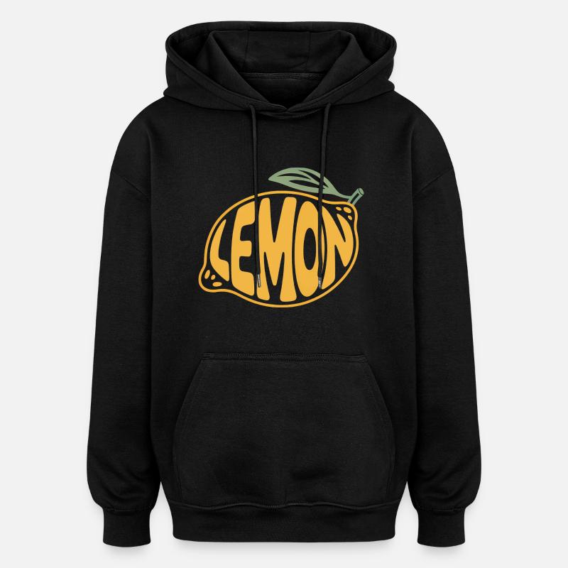 Citron - Logo Cool Fruit - Sweat à capuche oversize unisexe - noir