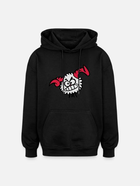 Kugell Widder - Oversized Unisex Hoodie - Schwarz