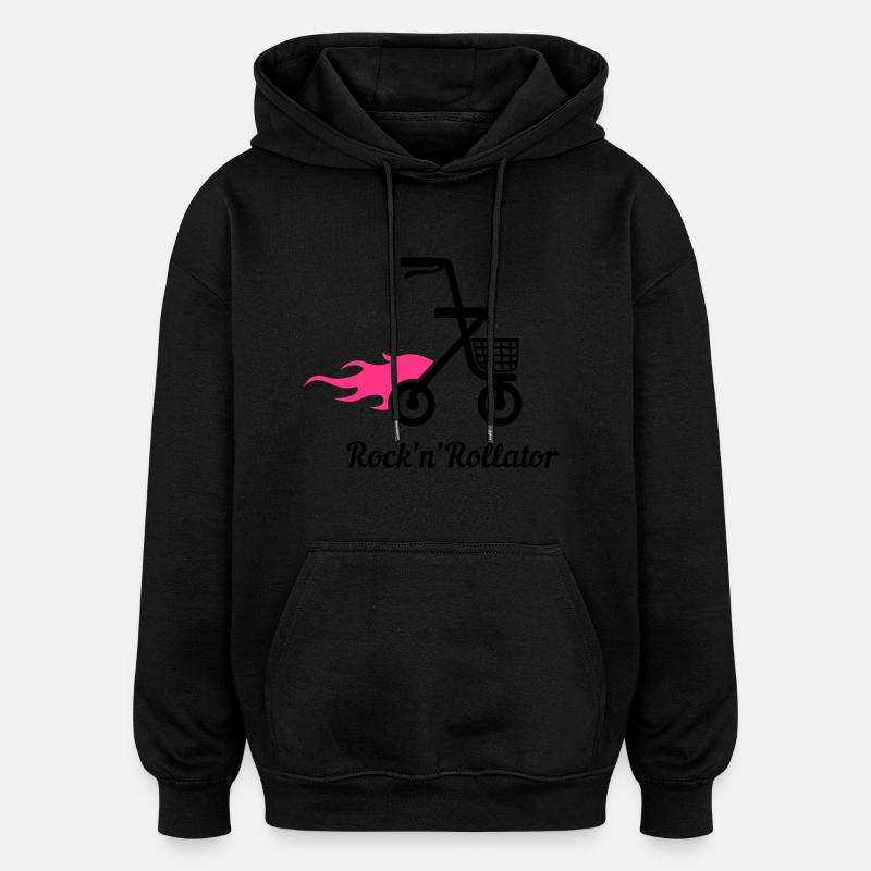 Rock 'n' Rollator - Oversized Unisex Hoodie - Schwarz