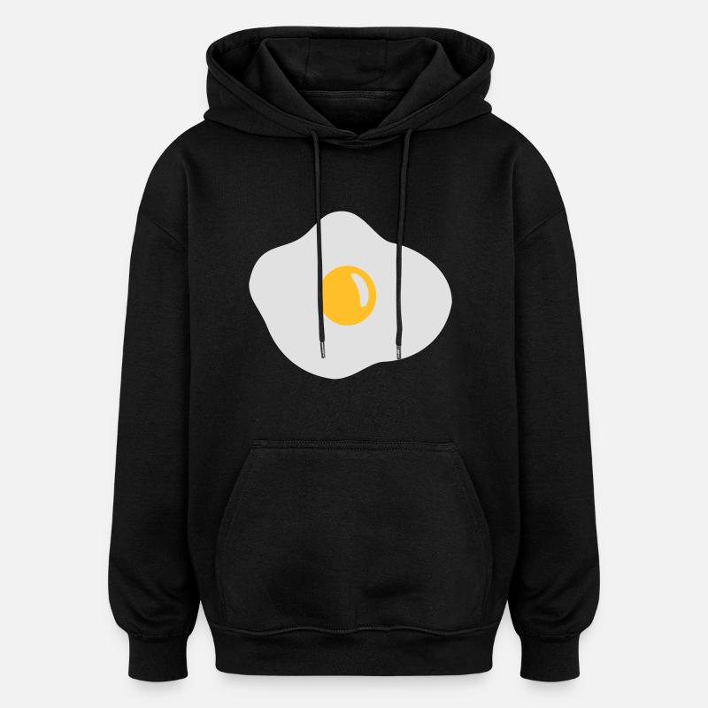 Spiegelei - Ei - Oversized Unisex Hoodie - Schwarz