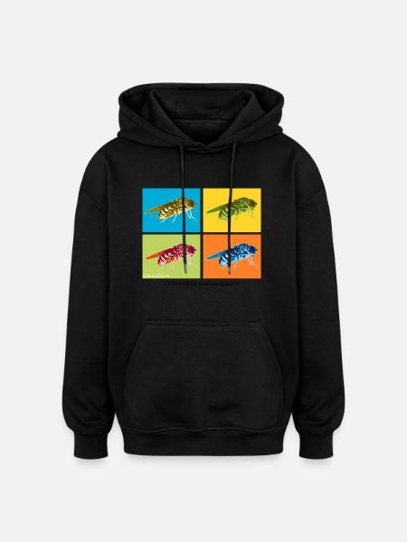 Pop Art Drosophila - Oversized Unisex Hoodie - Schwarz