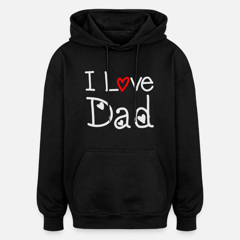 Dad - Sweat à capuche oversize unisexe - noir