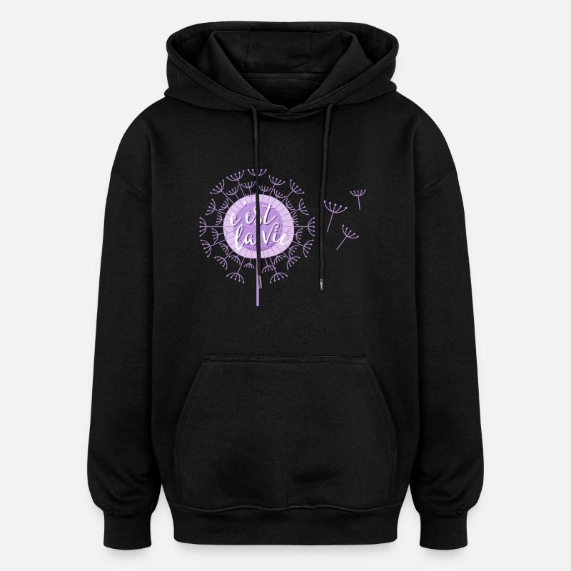 Cest la vie - Oversized Unisex Hoodie - Schwarz