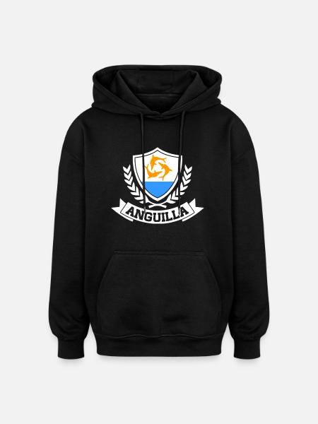 Anguilla - Oversized Unisex Hoodie - black