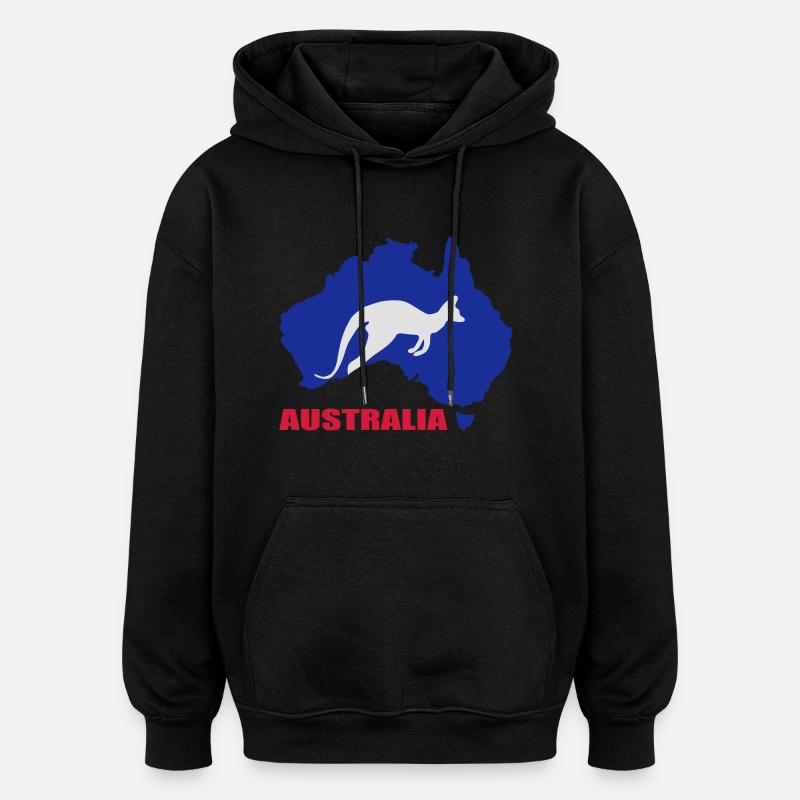 Australia - Sweat à capuche oversize unisexe - noir