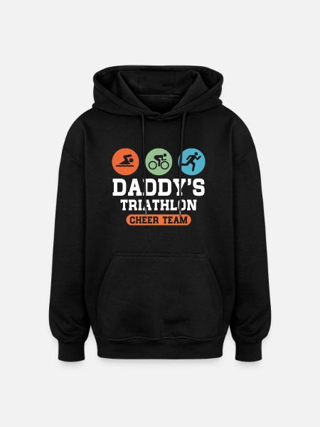Triathlon Daddy - Oversized Unisex Hoodie - Schwarz