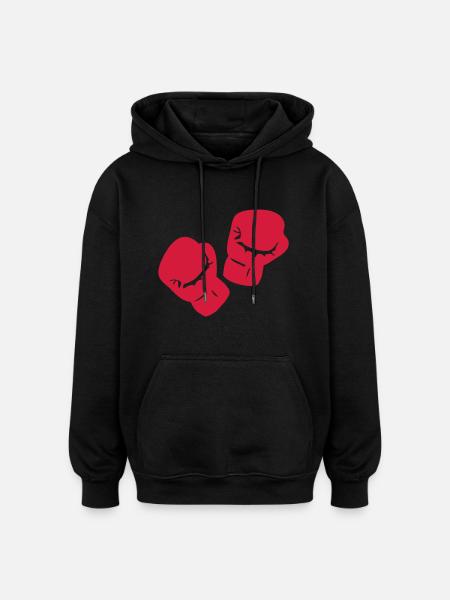 Boxen Boxhandschuh - Oversized Unisex Hoodie - Schwarz