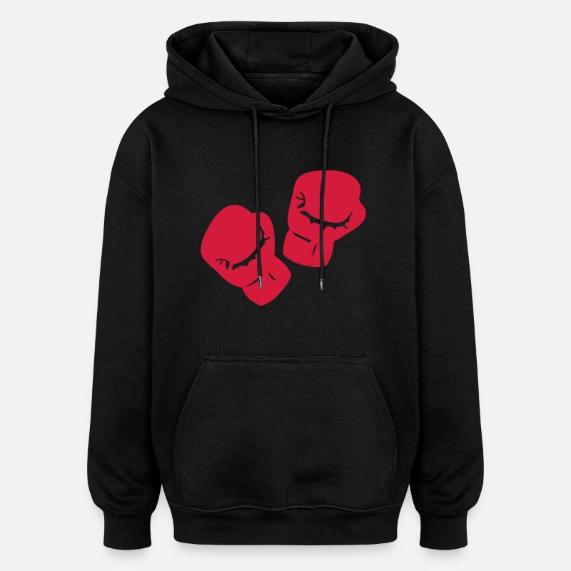 gant boxe boxing - Sweat à capuche oversize unisexe - noir