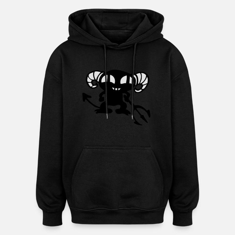 devil - Oversized Unisex Hoodie - black