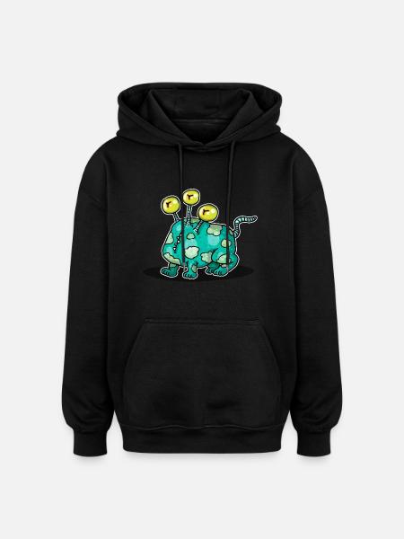 Creature.png - Oversized Unisex Hoodie - Schwarz