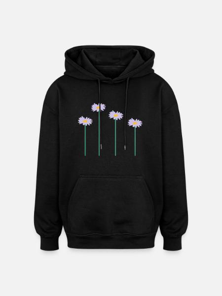 blumen - Oversized Unisex Hoodie - black