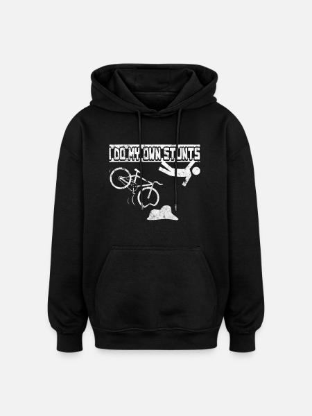 I do my own stunts MTB - Oversized Unisex Hoodie - black