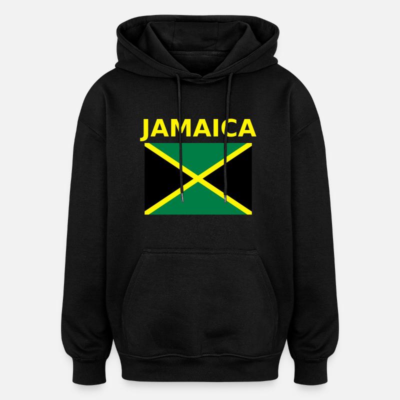 jamaica - Sweat à capuche oversize unisexe - noir