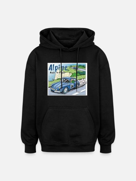 Polete in Alpine 106 - Oversized Unisex Hoodie - black
