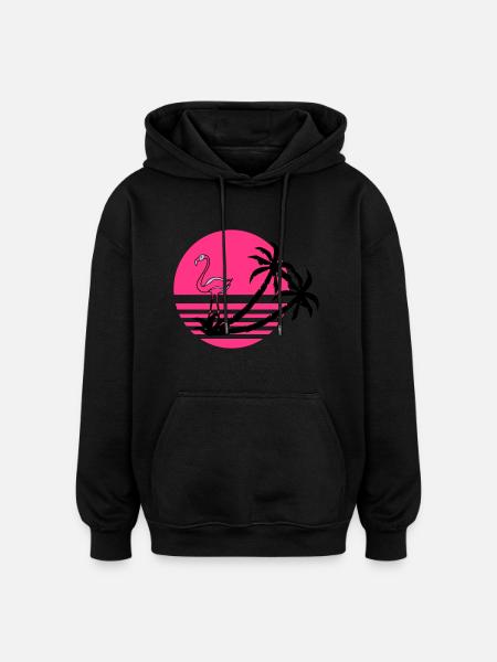 flamingo_island - Oversized Unisex Hoodie - Schwarz