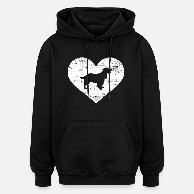 Cocker Spaniel - Sweat à capuche oversize unisexe - noir