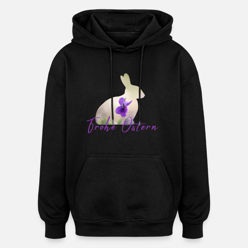 Pâques Joyeuses Pâques - Sweat à capuche oversize unisexe - noir