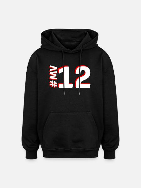 MV12-KARTON - Oversized Unisex Hoodie - Schwarz