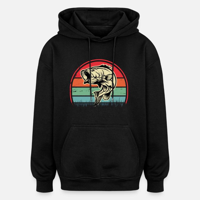 Barsch-Fisch - Oversized Unisex Hoodie - Schwarz