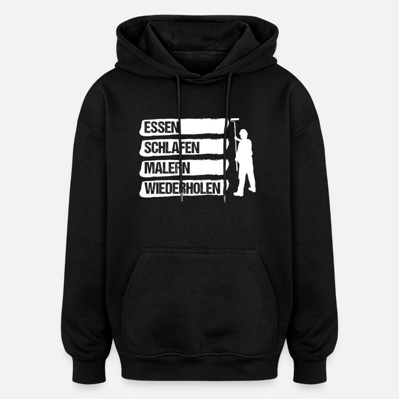 Maître Peintre Compagnon Peintre - Sweat à capuche oversize unisexe - noir