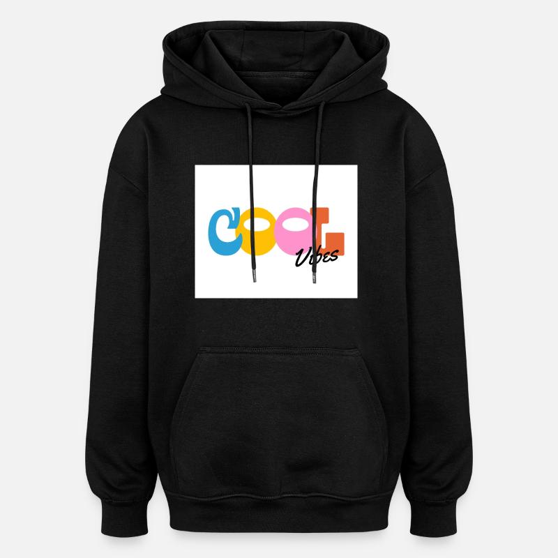 Ambiance cool - Sweat à capuche oversize unisexe - noir