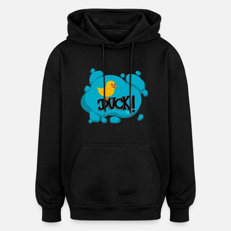 Duck! -CB - Oversized Unisex Hoodie - black