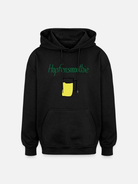 Hopfensmoothie Bier - Oversized Unisex Hoodie - Schwarz