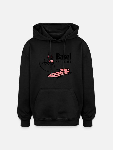Faehri Muenster Basel - Oversized Unisex Hoodie - Schwarz