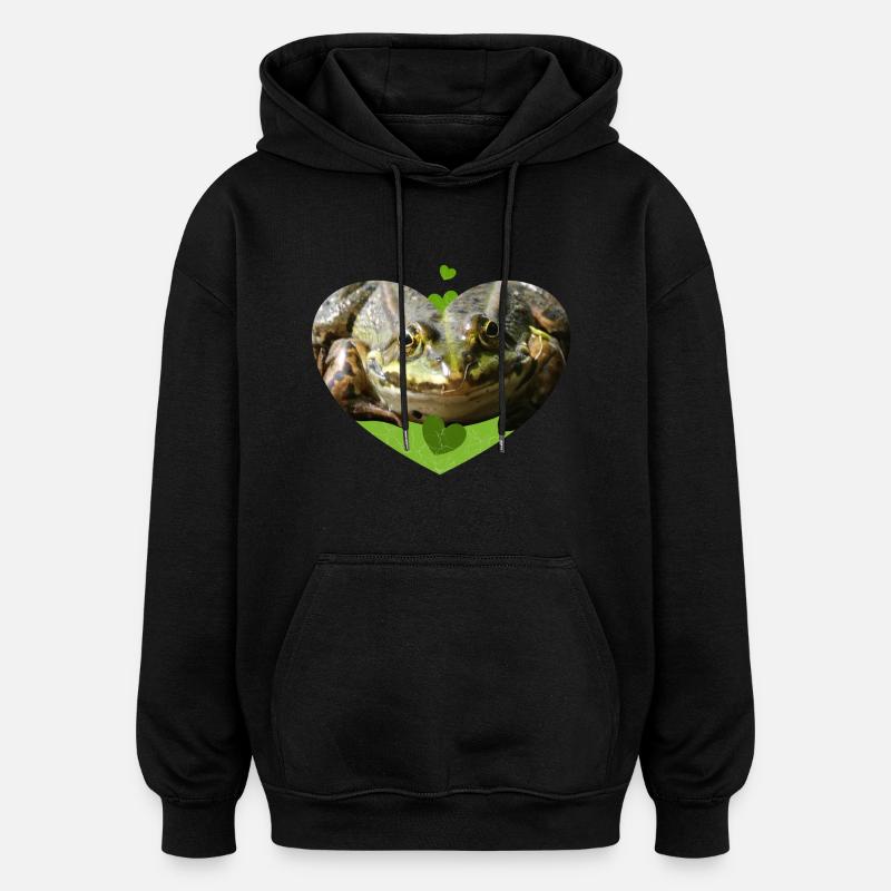 Crapaud grenouille Grenouilles Prince - Sweat à capuche oversize unisexe - noir