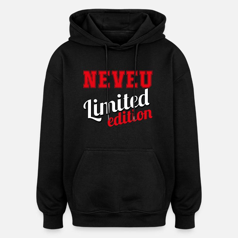 NEVEU LIMITED EDITION - Sweat à capuche oversize unisexe - noir