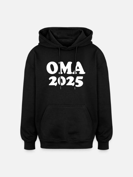 Oma 2025 - Oversized Unisex Hoodie - Schwarz