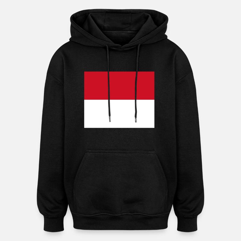 Monaco - Sweat à capuche oversize unisexe - noir