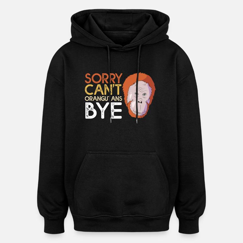 Orang-outan - Sweat à capuche oversize unisexe - noir