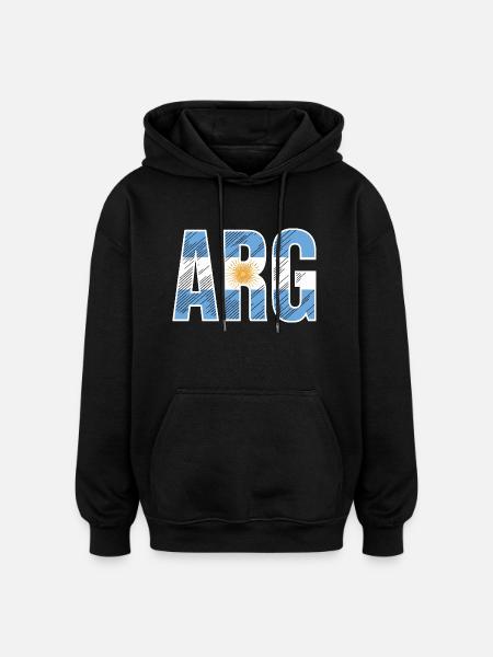 Argentina - Oversized Unisex Hoodie - black