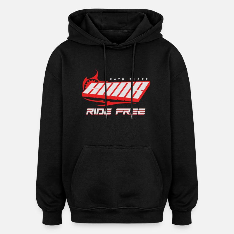 Path blaze roar ride free - Sweat à capuche oversize unisexe - noir