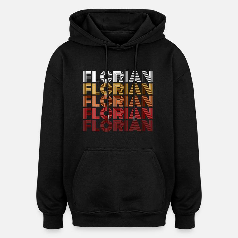 Florian - Sweat à capuche oversize unisexe - noir