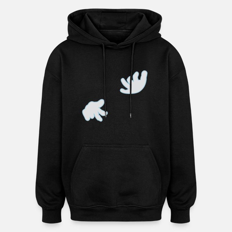 guitare aérienne / air guitar (2c) - Sweat à capuche oversize unisexe - noir