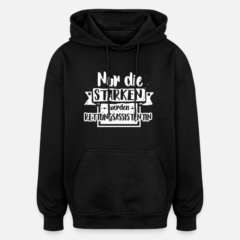 Rettungsassistentin - Oversized Unisex Hoodie - Schwarz