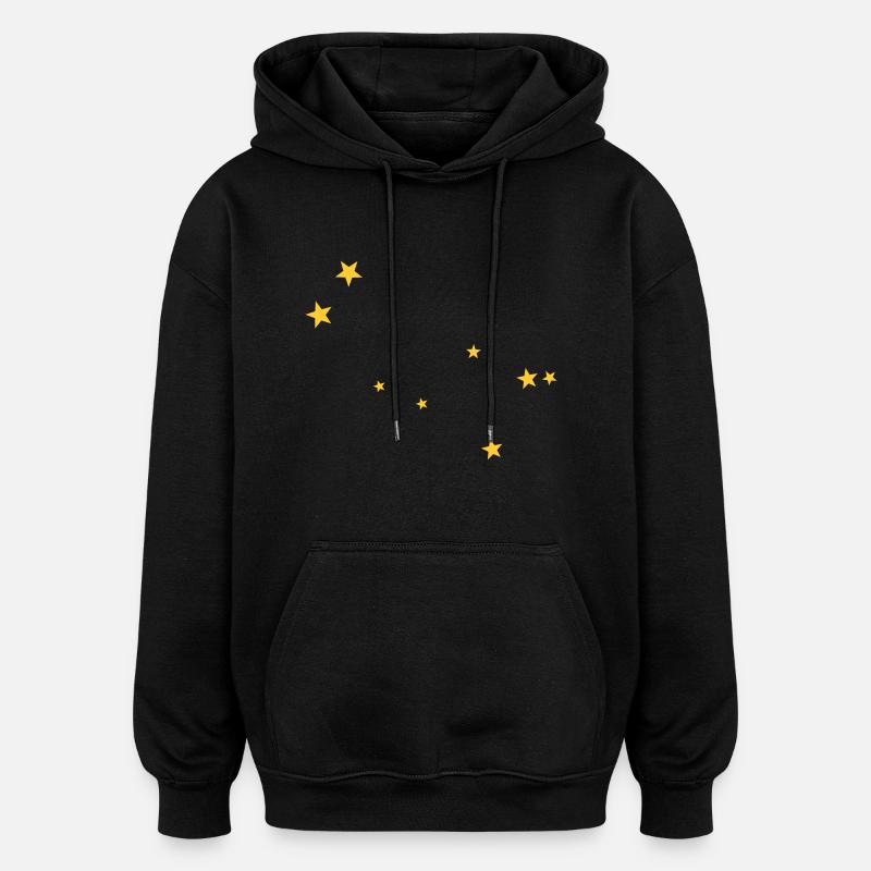 Constellation des Gémeaux - Sweat à capuche oversize unisexe - noir