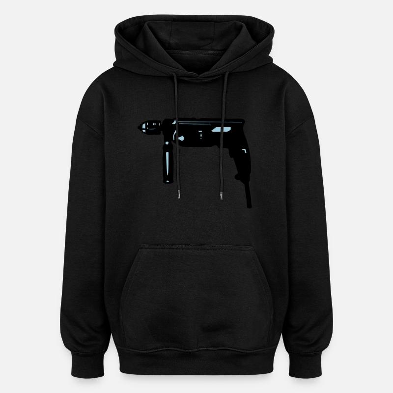 Drill - Oversized Unisex Hoodie - black