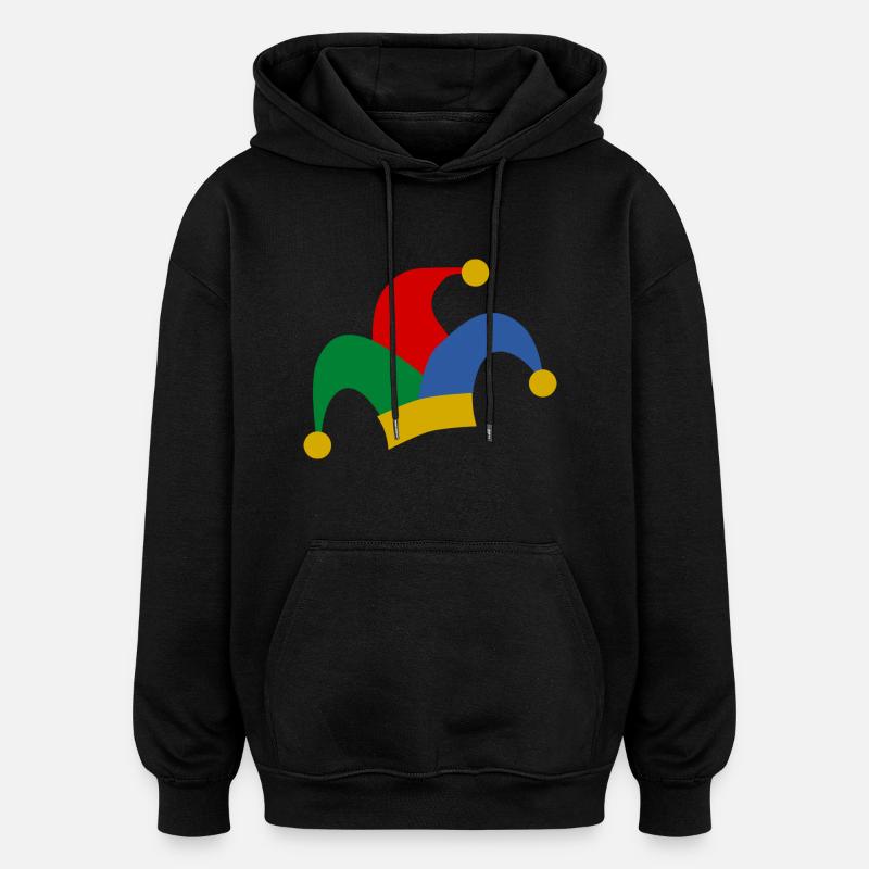 Fasching Clown Mütze - Oversized Unisex Hoodie - Schwarz