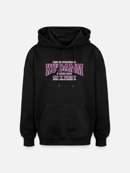 Berlin Kurfürstendamm violet - Oversized Unisex Hoodie - black